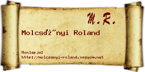 Molcsányi Roland névjegykártya