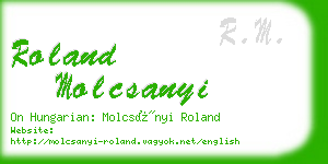 roland molcsanyi business card